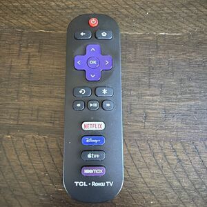 ROKU TCL  Remote Control with shortcut buttons great condition volume on side